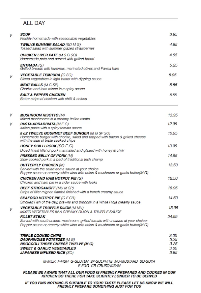 Menu_TWELVE FUSION KITCHEN SOUTHPORT_Southport_imagen_4