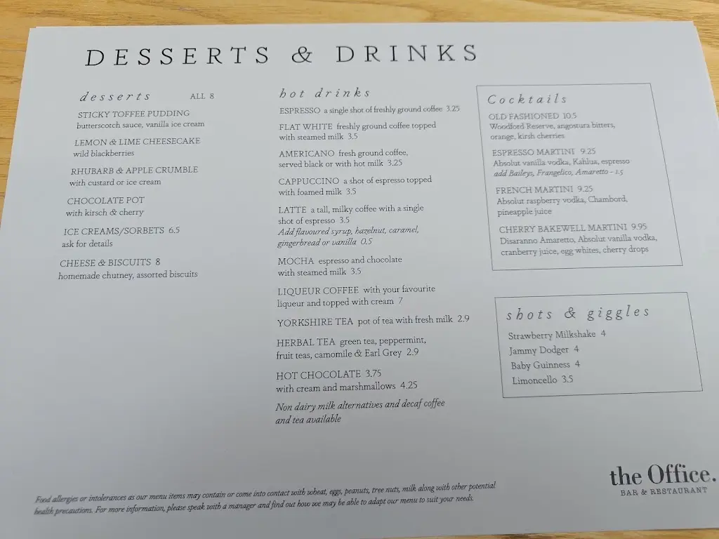 Menu_The Office Bar & Restaurant_Southport_image_3
