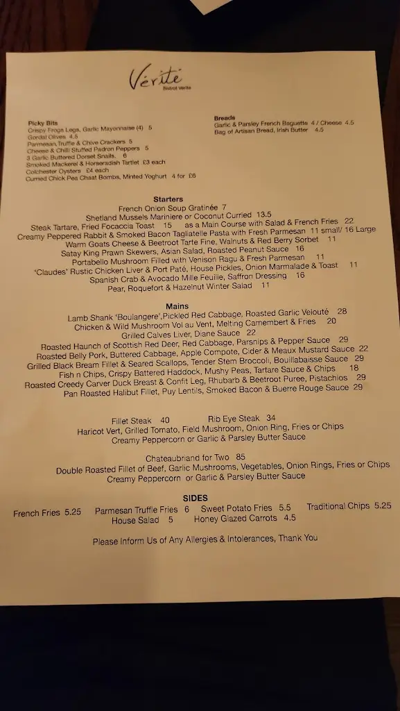 Menu_Bistrot Verite_Southport_image_2
