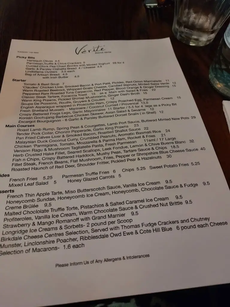 Menu_Bistrot Verite_Southport_image_4