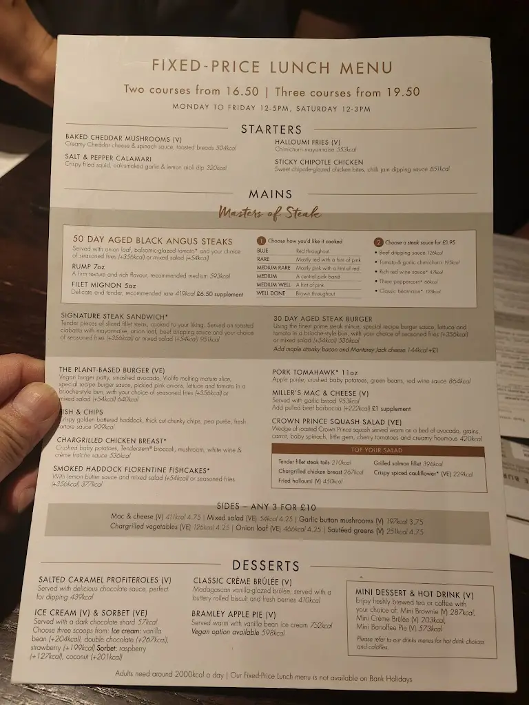 Menü_Miller & Carter Ainsdale_Southport_Bild_2