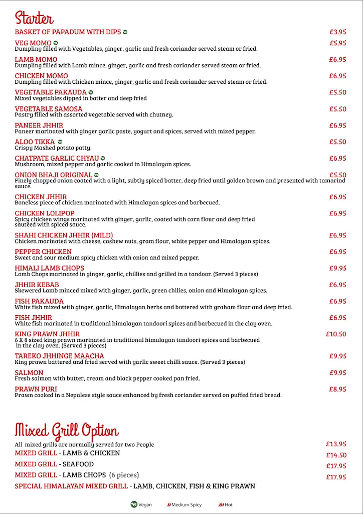Menu_Great Himalayas Nepalese Restaurant & Bar_Southport_image_3