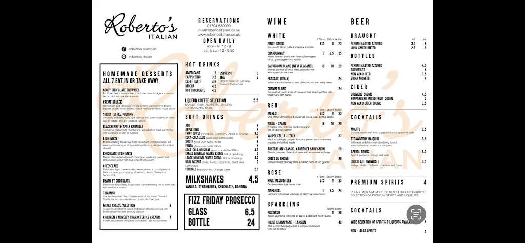 Menu_Roberto's Italian_Southport_image_2