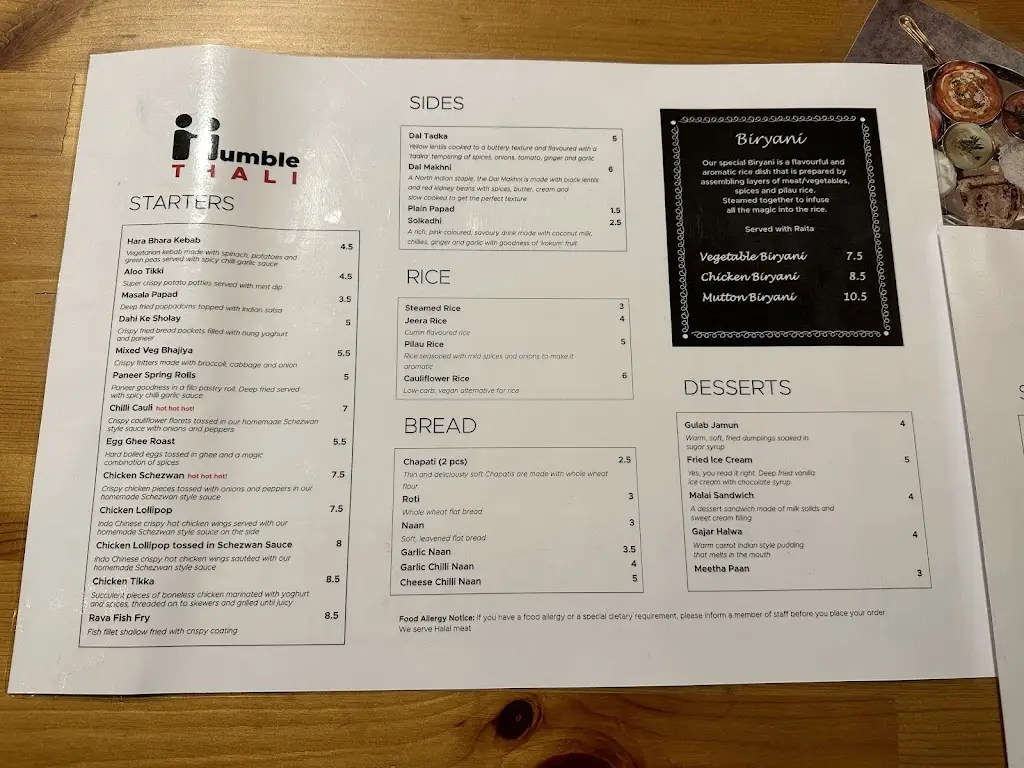 Menu_Humble Thali Staines_Staines_image_3