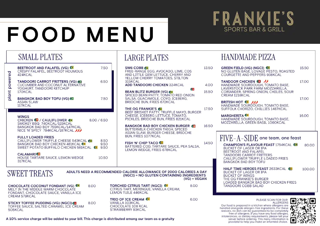Menü_Frankie's Sports Bar & Grill_Stamford Bridge_Bild_2