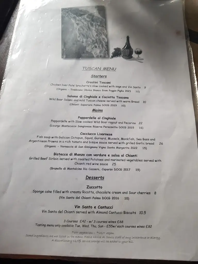 Menu_Al Santo_Stamford Bridge_image_2