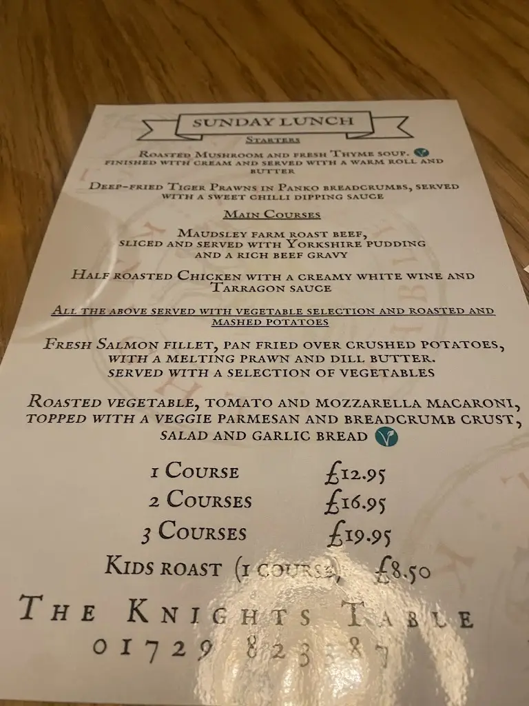 Menu_The Knights Table_Stainforth_image_4