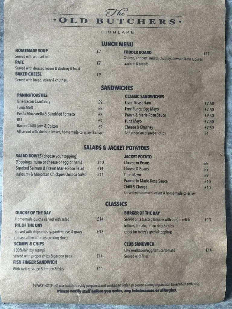 Menu_The Old Butchers Cafe & Bistro at The Hare & Hounds Pub_Stainforth_image_2