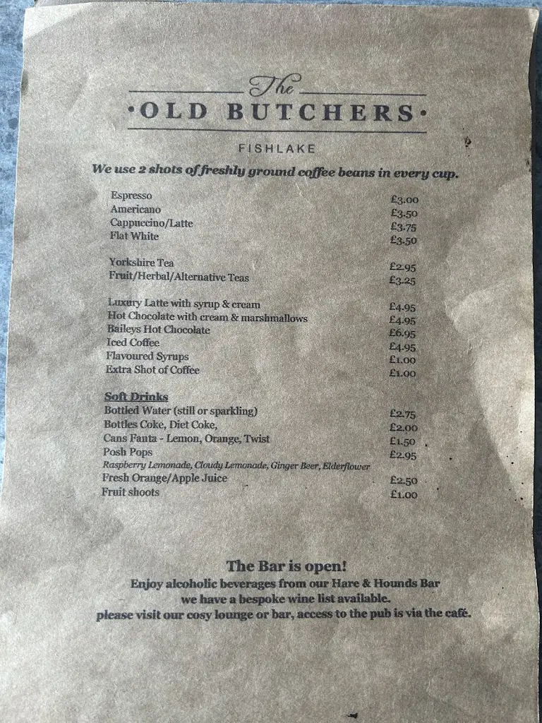 Menu_The Old Butchers Cafe & Bistro at The Hare & Hounds Pub_Stainforth_image_4
