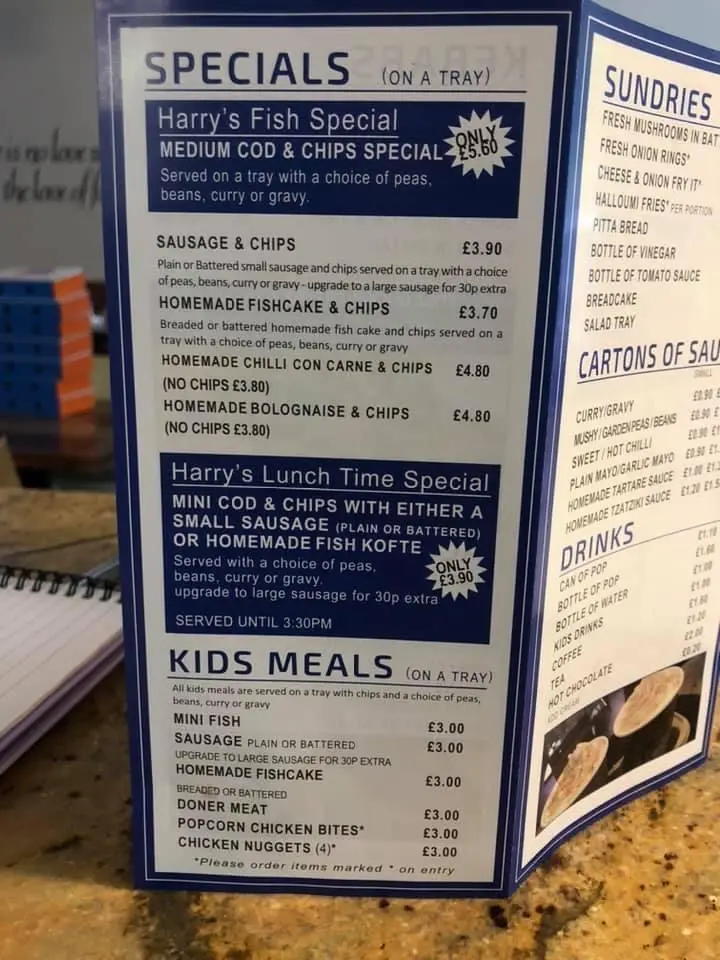 Menu_Harrys Fish Bar and Restaurant_Stainforth_image_3