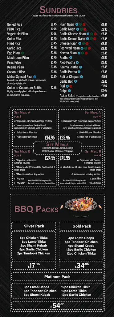 Menu_Mahal Indian Restaurant_Stalybridge_image_1