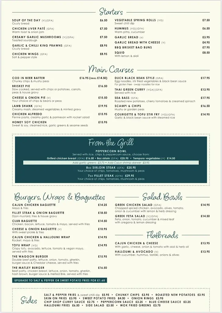 Menu_Waggon & Horses, Matley_Stalybridge_image_2