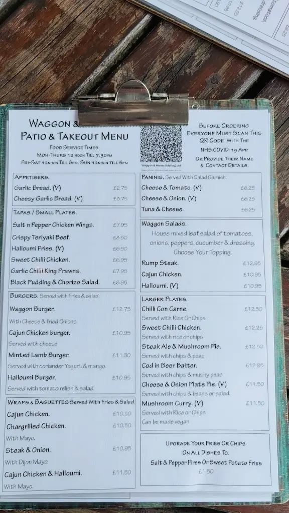 Menu_Waggon & Horses, Matley_Stalybridge_image_3