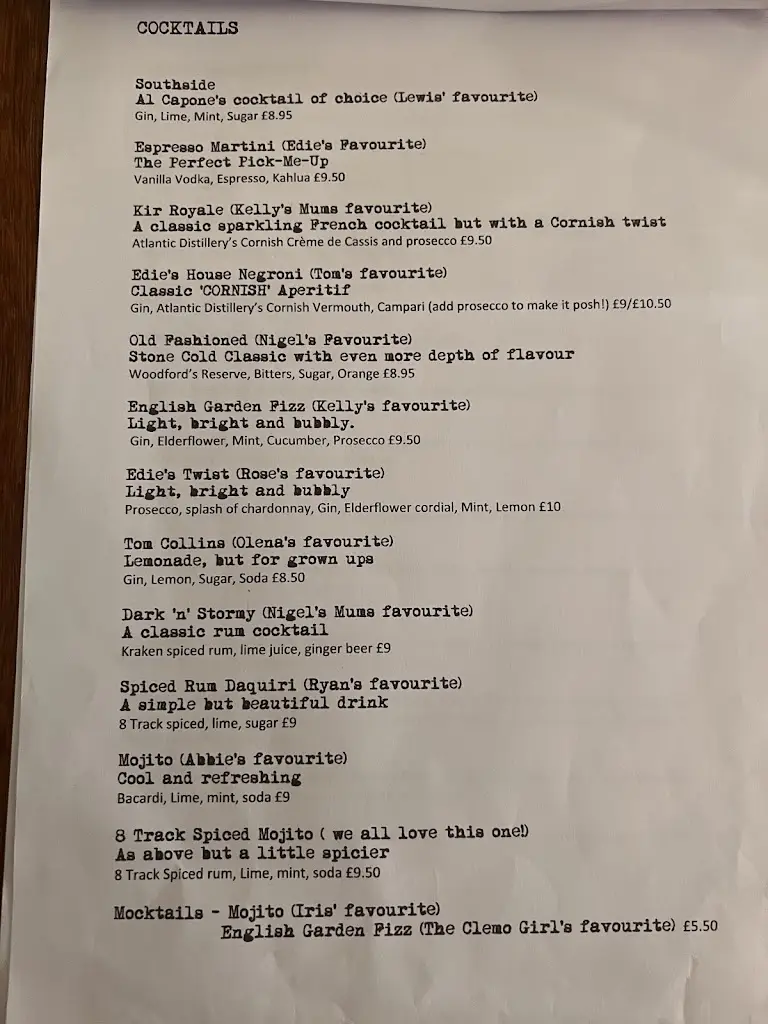 Menu_Edie's_St Austell_image_2