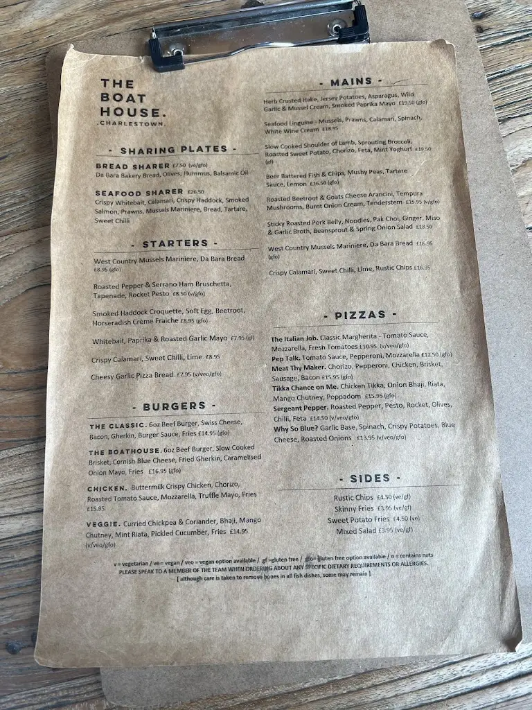 Menu_The Boathouse Charlestown_St Austell_image_3