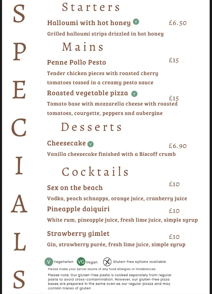 Menu_Room Five Cornwall_St Austell_image_1