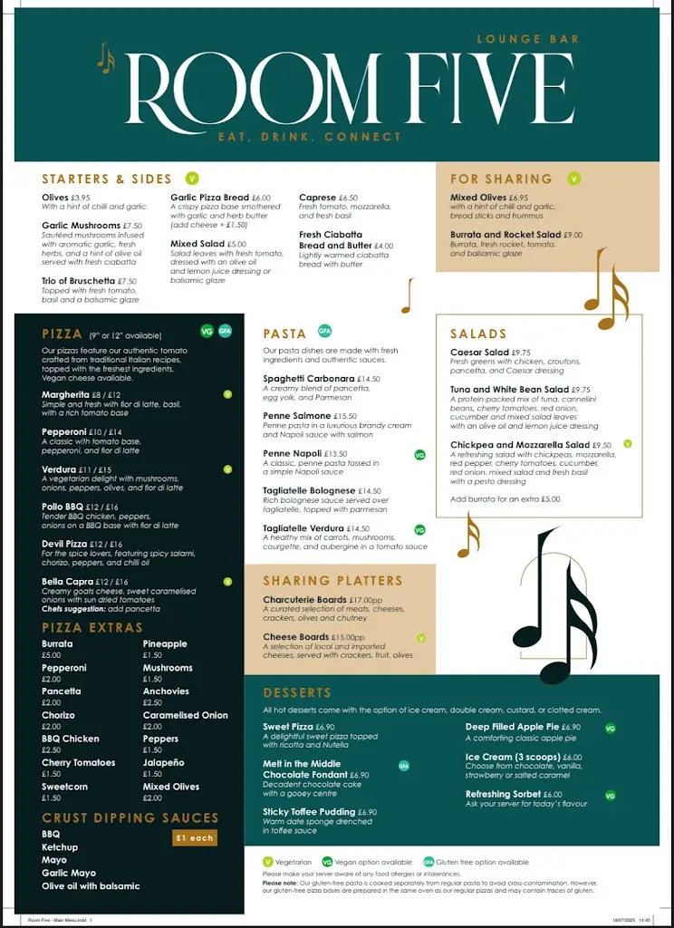 Menu_Room Five Cornwall_St Austell_image_2