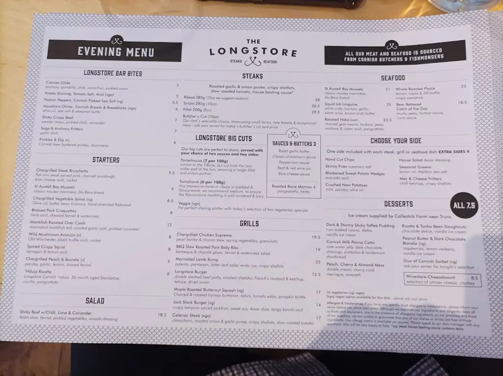 Menu_The Longstore Charlestown_St Austell_image_3