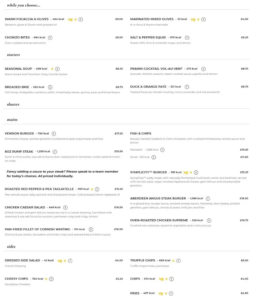 Menu_Rashleigh Arms, Charlestown_St Austell_immagine_1