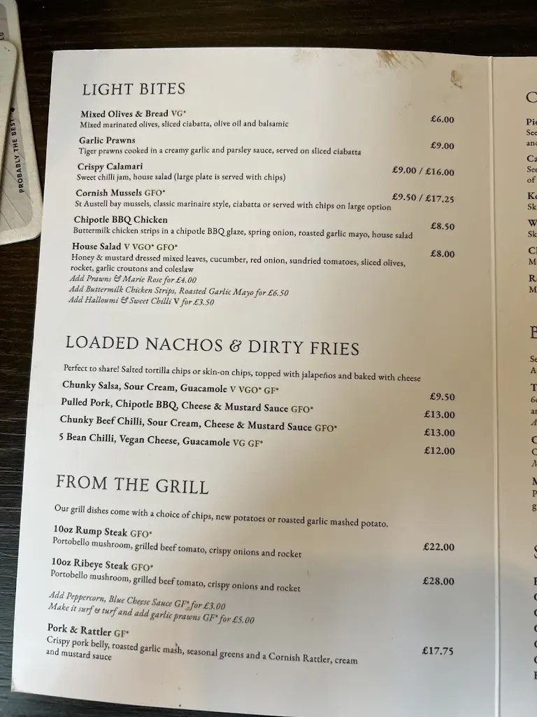 Menü_The Crown Inn_St Austell_Bild_4