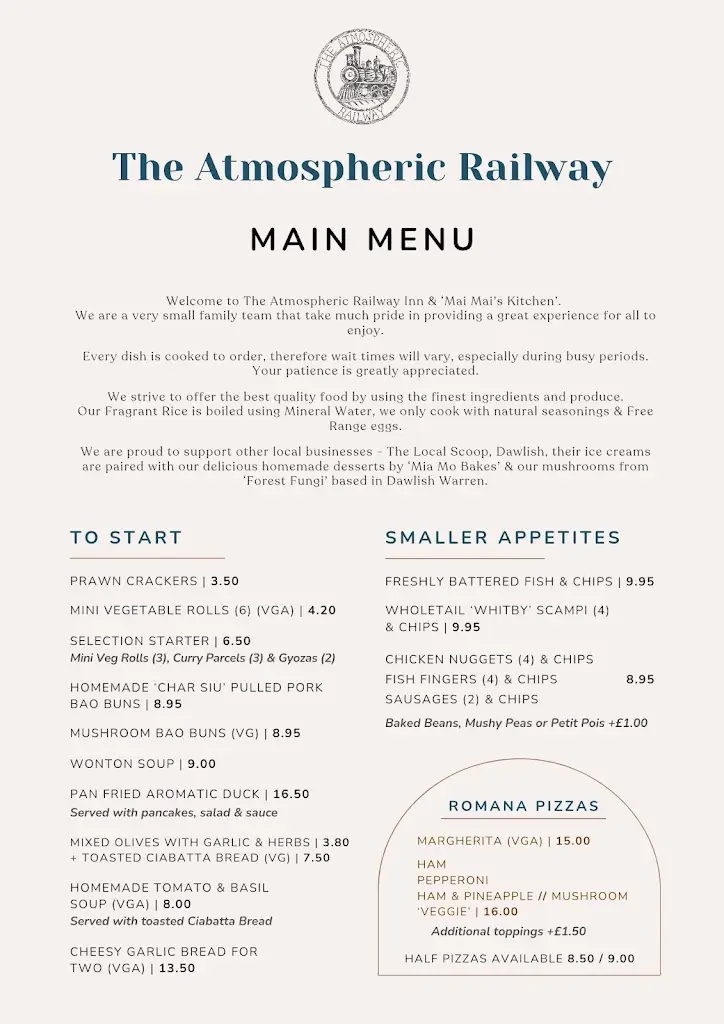 Menu_The Atmospheric Railway_Starcross_image_2
