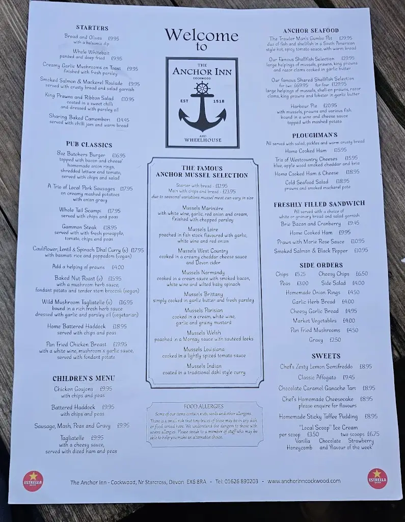 Menu_The Anchor Inn_Starcross_image_1