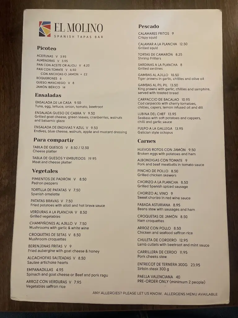 Menu_El Molino Restaurant_Beckenham_image_3