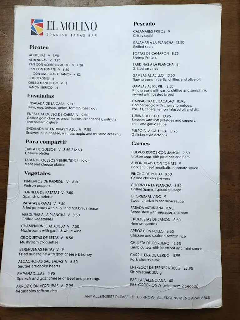 Menu_El Molino Restaurant_Beckenham_image_4