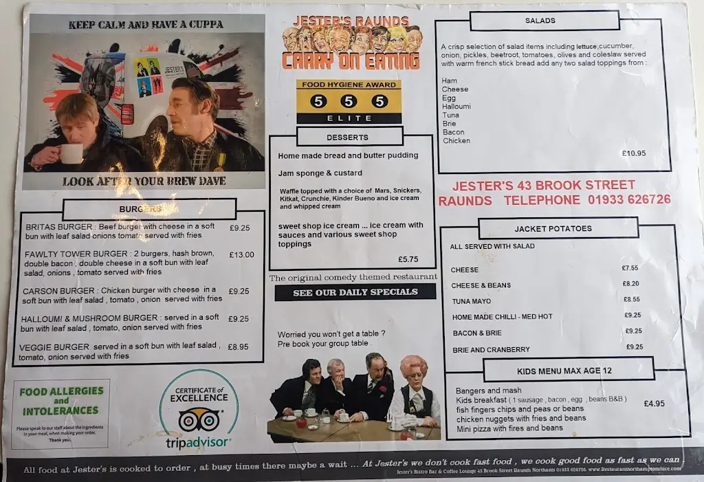 Menu_Jester's Bistro & Coffee Lounge Raunds_Stanwick_image_4