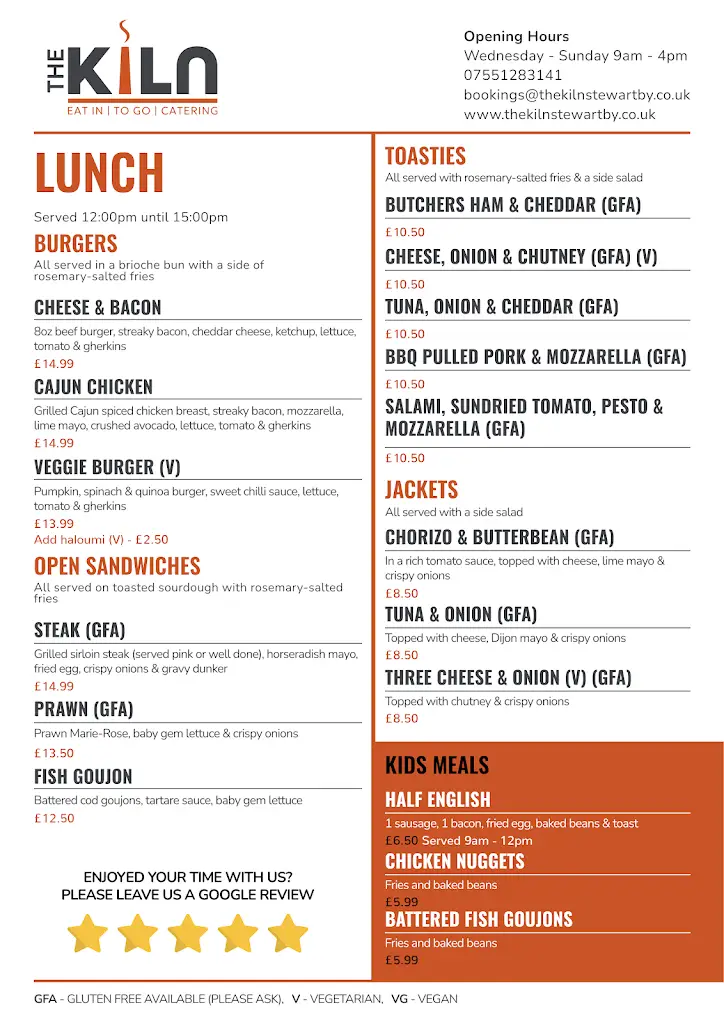 Menu_The Kiln_Stewartby_immagine_1