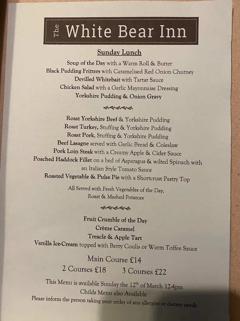 Menu_The White Bear Inn_Stillington_image_2
