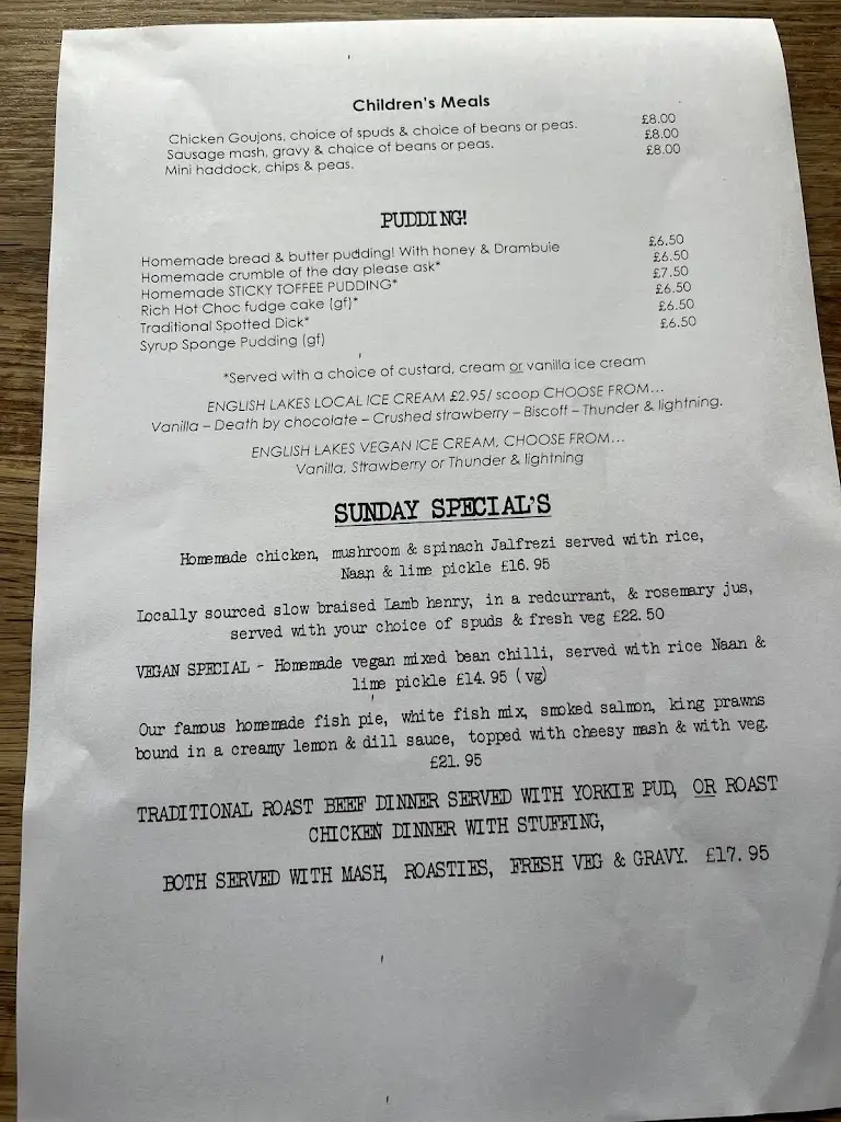 Menu_The Eagle & Child Inn_Staveley_immagine_1