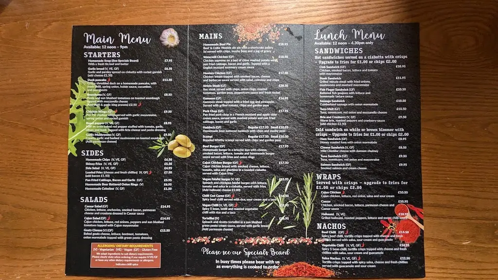Menu_Watermill Inn & Brewery_Staveley_image_1