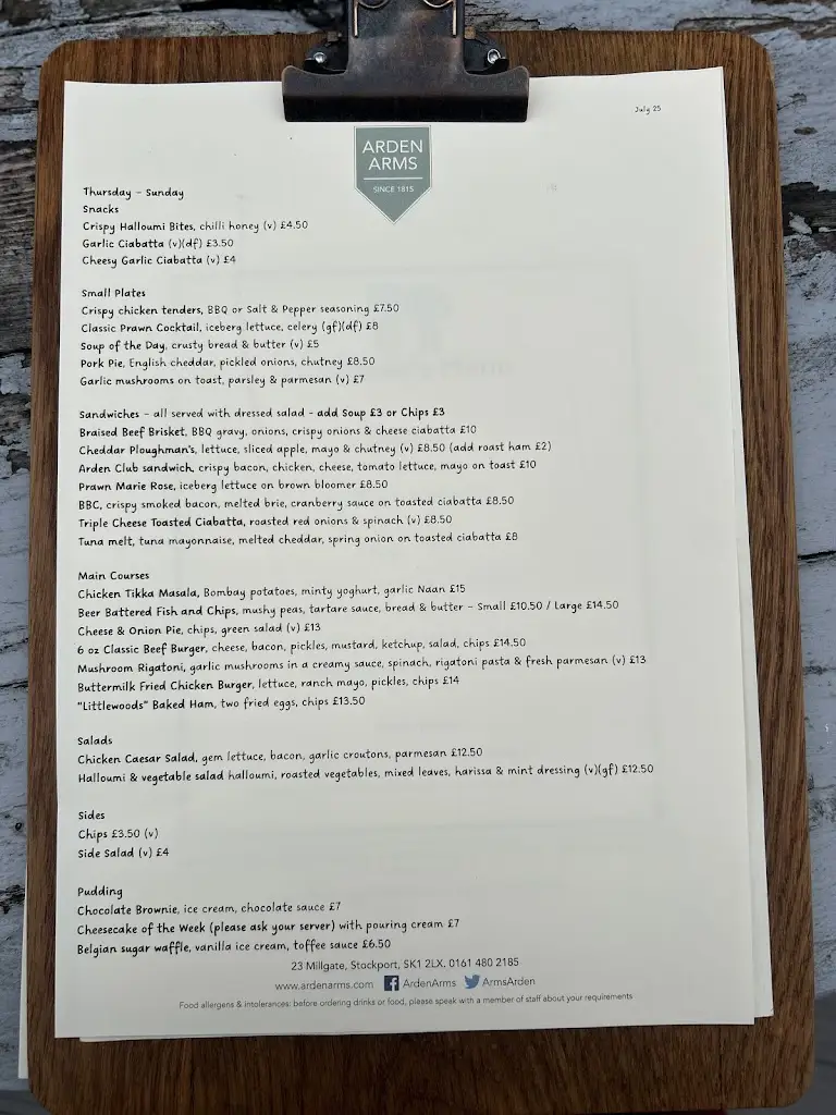 Menu_Arden Arms_Stockport_image_2