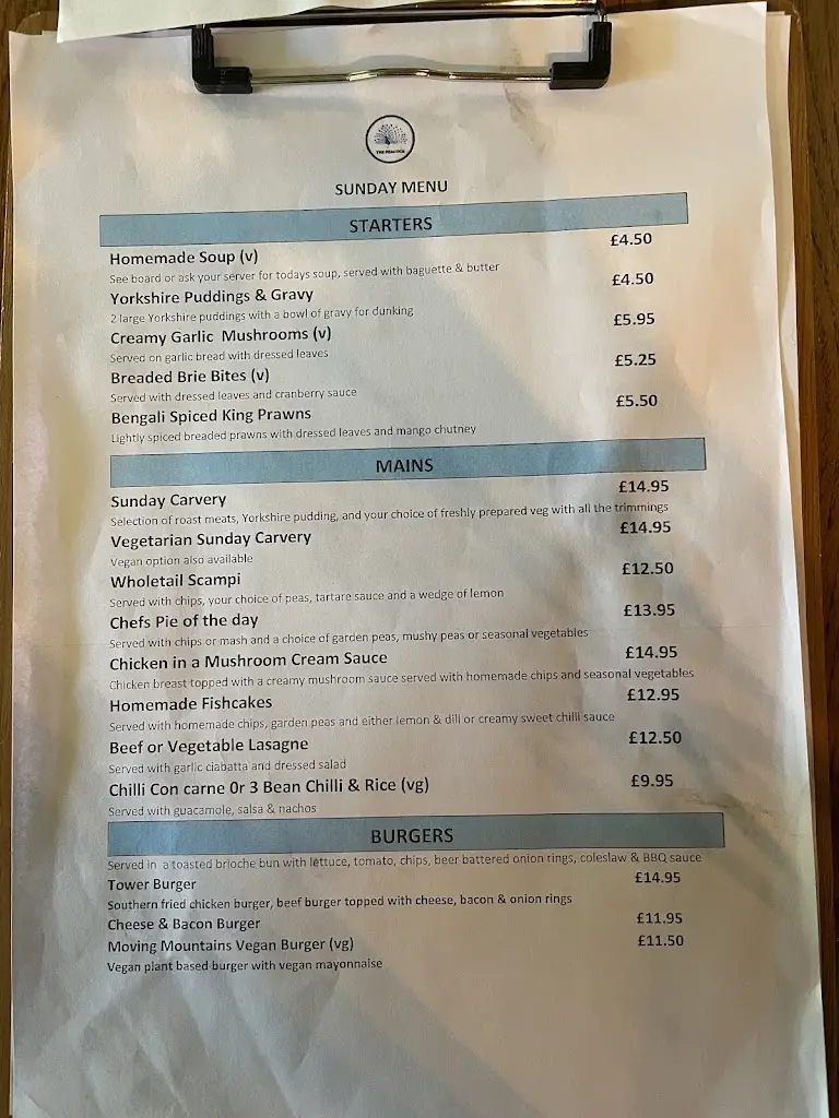 Menu_The Peacock Stannington_Stannington_image_2