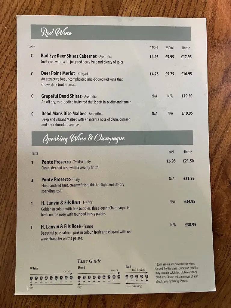 Menu_The Peacock Stannington_Stannington_image_3