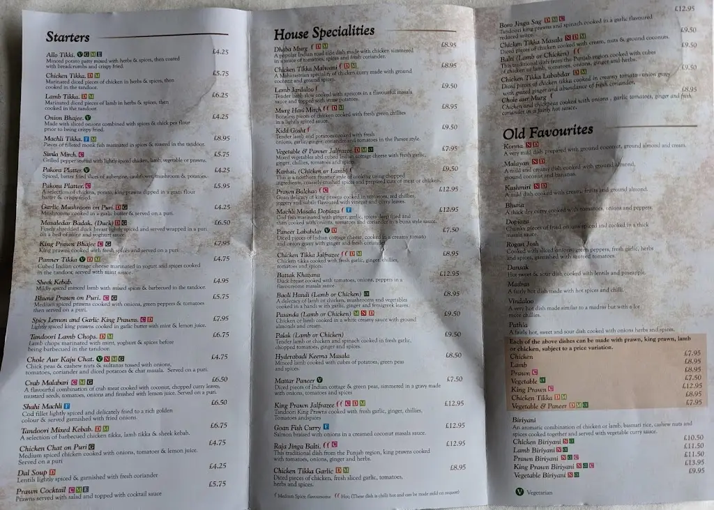 Menu_Char Mausum Indian Restaurant_Stannington_image_1