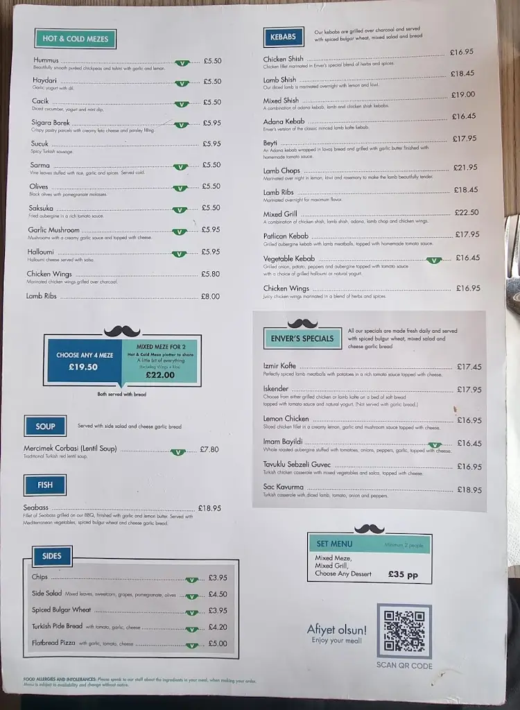 Menu_Enver's Bar and Grill_Stannington_image_2