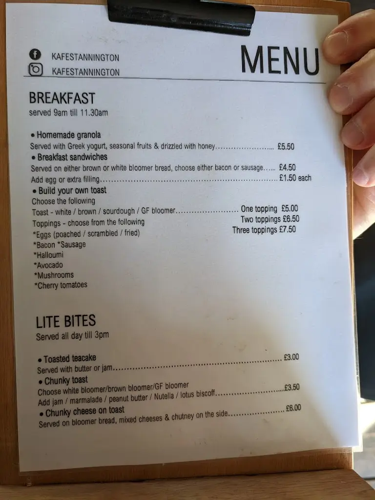 Menu_Kafe Stannington_Stannington_immagine_1
