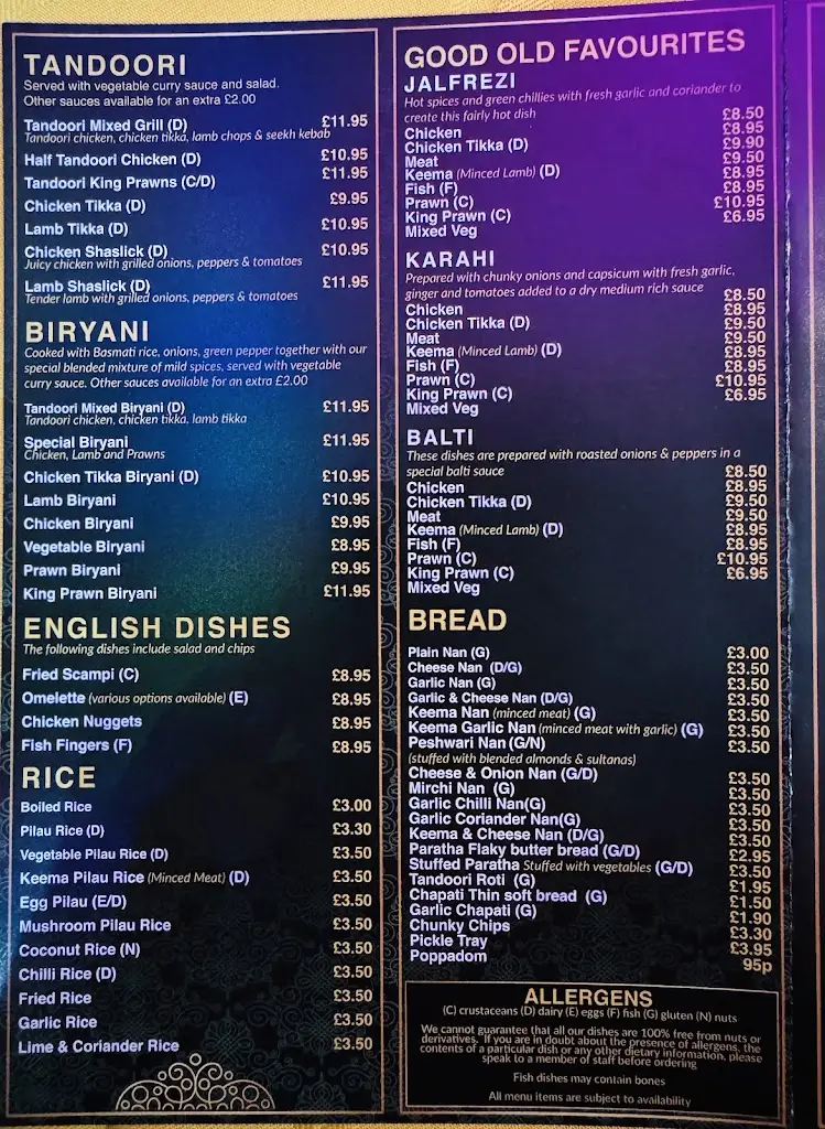 Menu_The Curry Spoon_Stannington_image_1