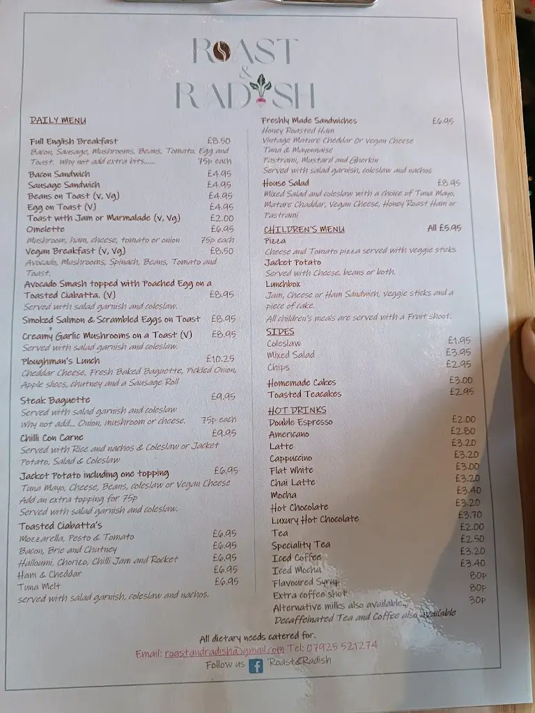 Menu_Roast & Radish_Stoke Golding_immagine_1
