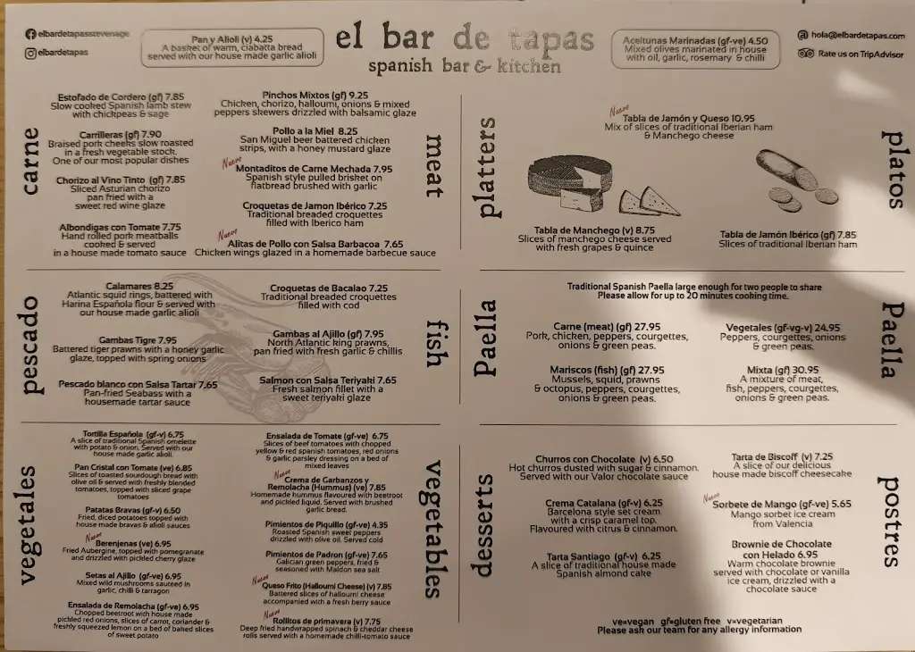 Menu_el bar de tapas_Stevenage_image_1