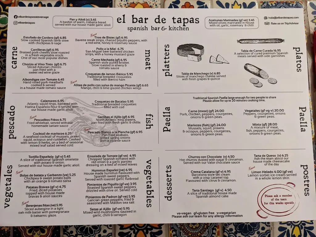 Menu_el bar de tapas_Stevenage_image_4