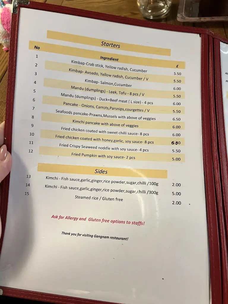Menu_Gangnam Restaurant_Stevenage_image_2