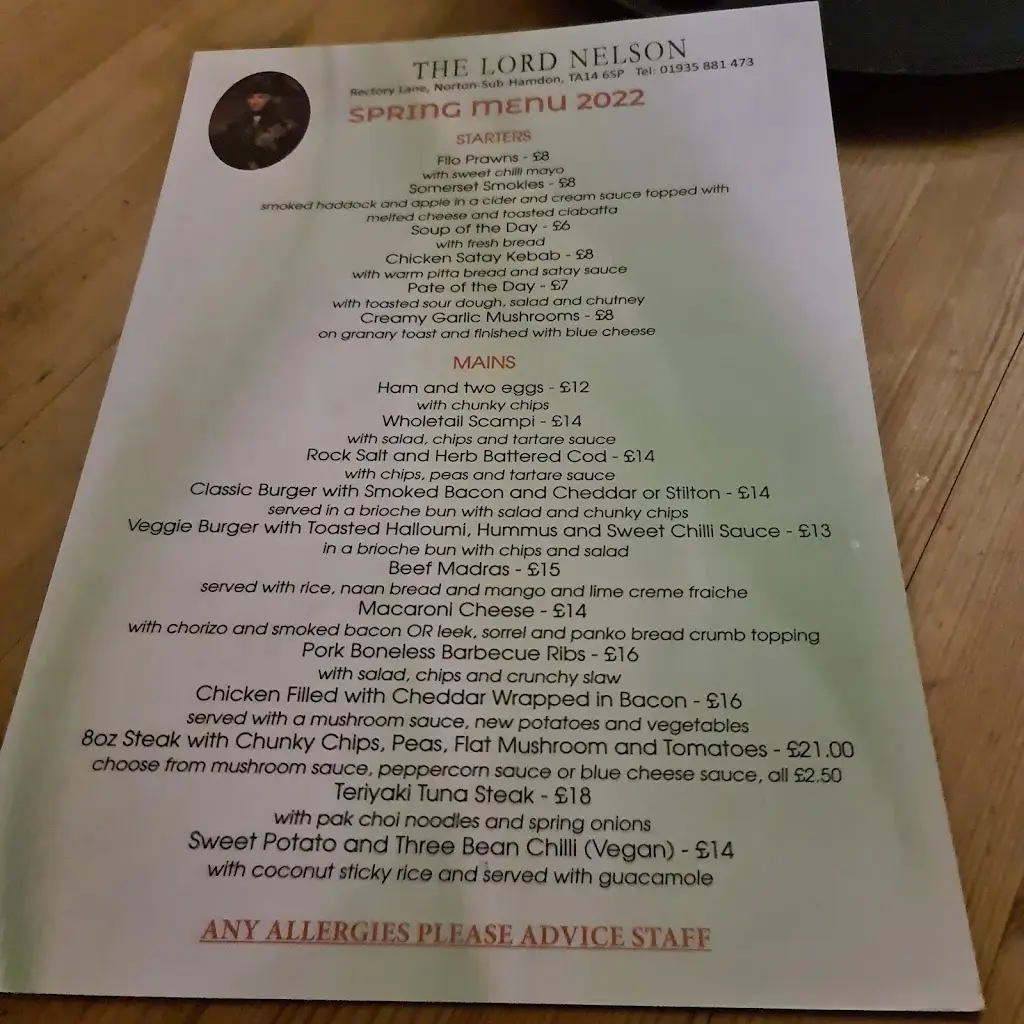 Menu_The Lord Nelson_Stoke-sub-Hamdon_image_1