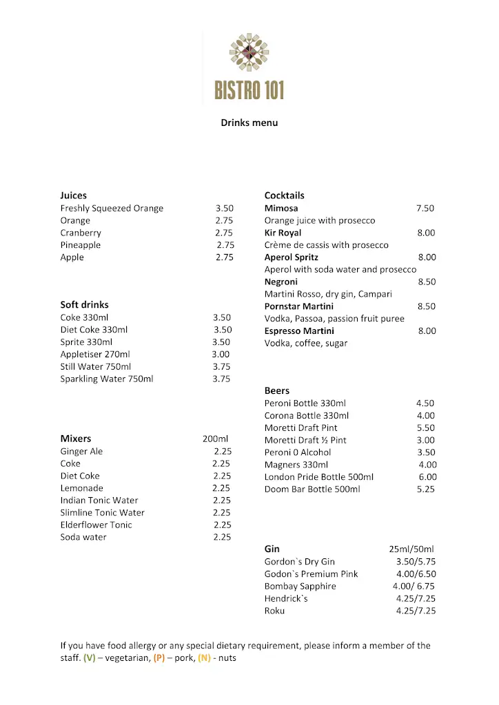 Menu_Bistro 101_Stanmore_immagine_4