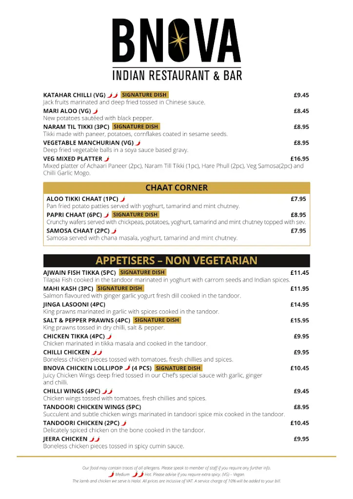 Menu_Bnova Indian Restaurant and Bar_Stanmore_image_1
