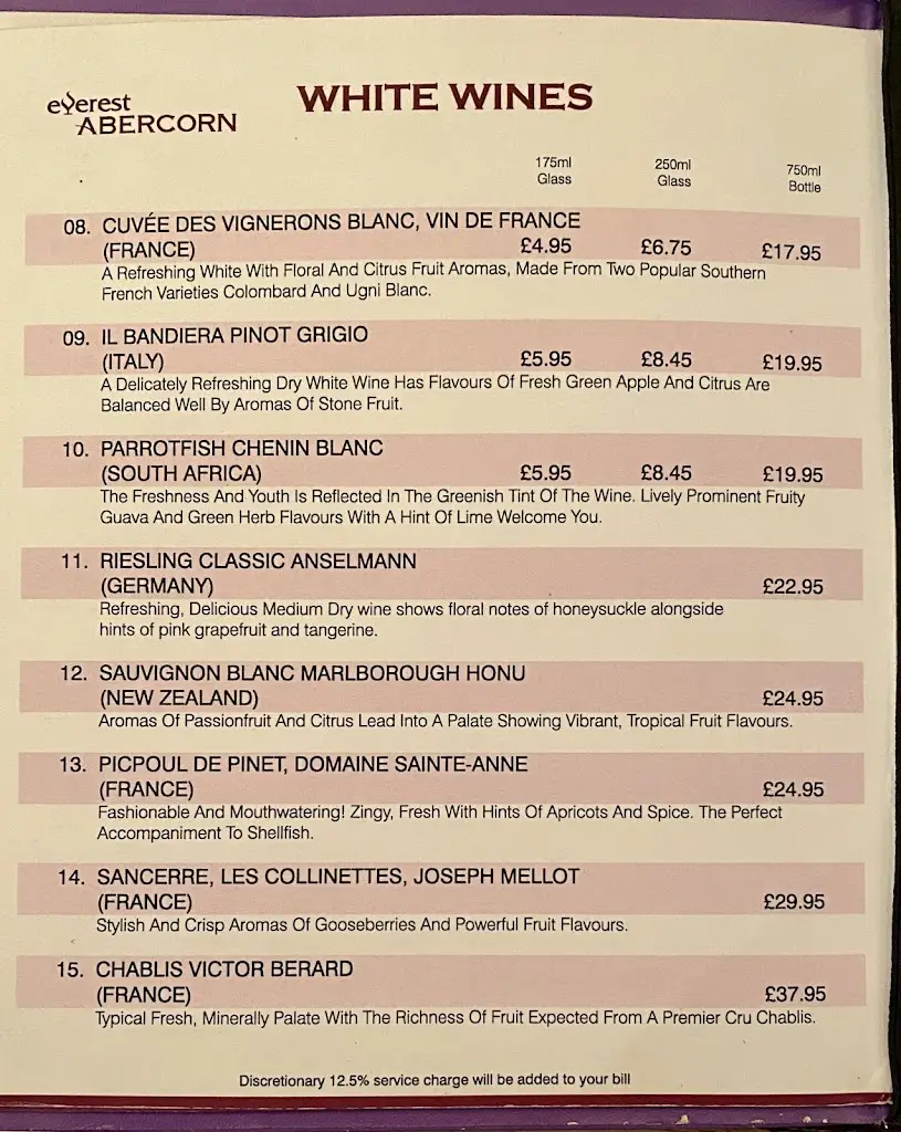 Menu_Everest Abercorn_Stanmore_immagine_3