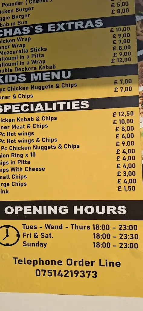 Menu_Chas's Kebab Centre_Stokenchurch_image_2