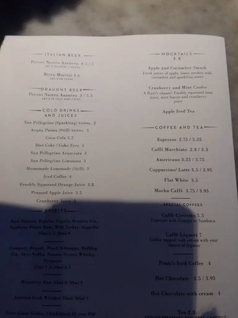 Menu_Ponti's Italian Kitchen_Stocksbridge_image_4